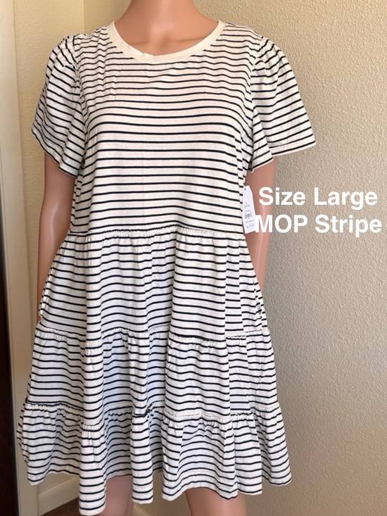 Time and Tru Dresses & Skirts - Time and Tru Women's and Women's Plus Cotton Swing Dress with Short Sleeves, L